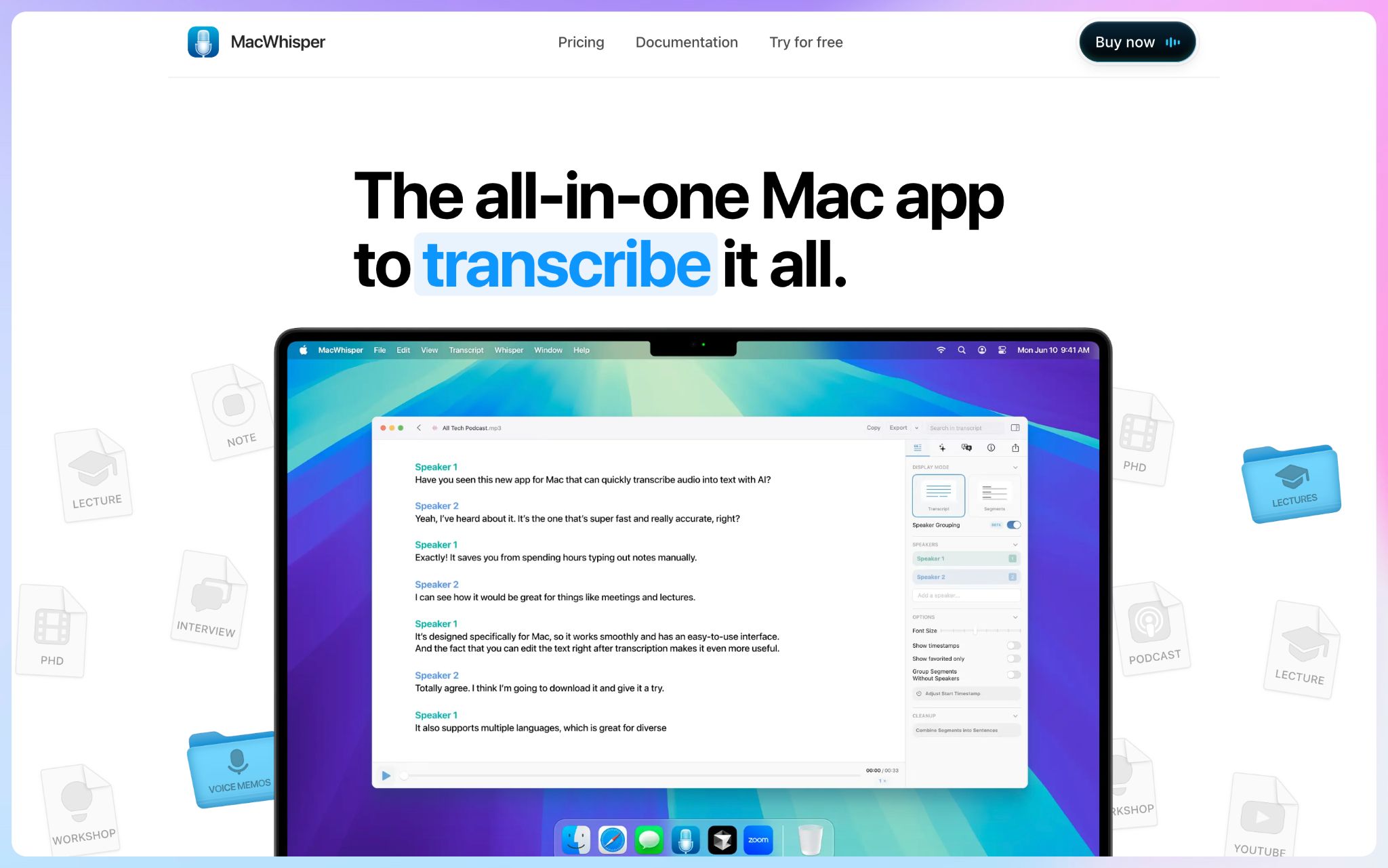 MacWhisper offline meeting recorder