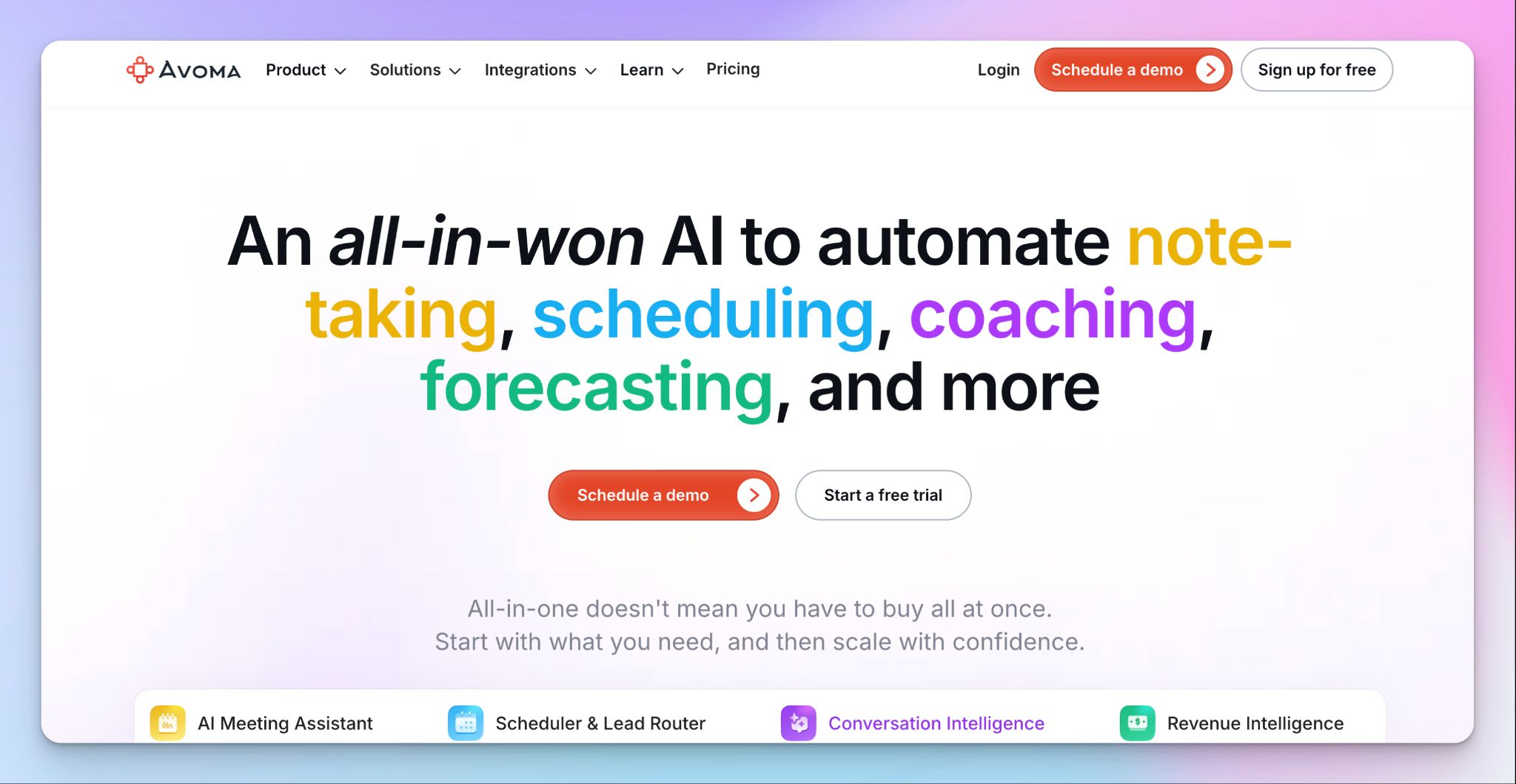 Avoma meeting transcription software