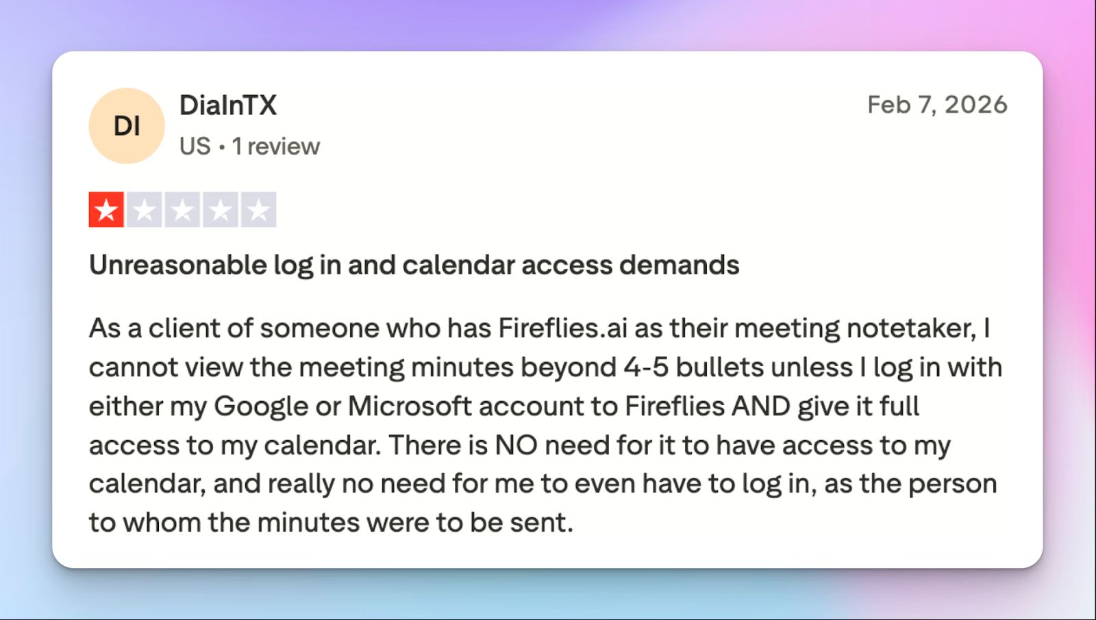 Fireflies bot is intrusive and spammy