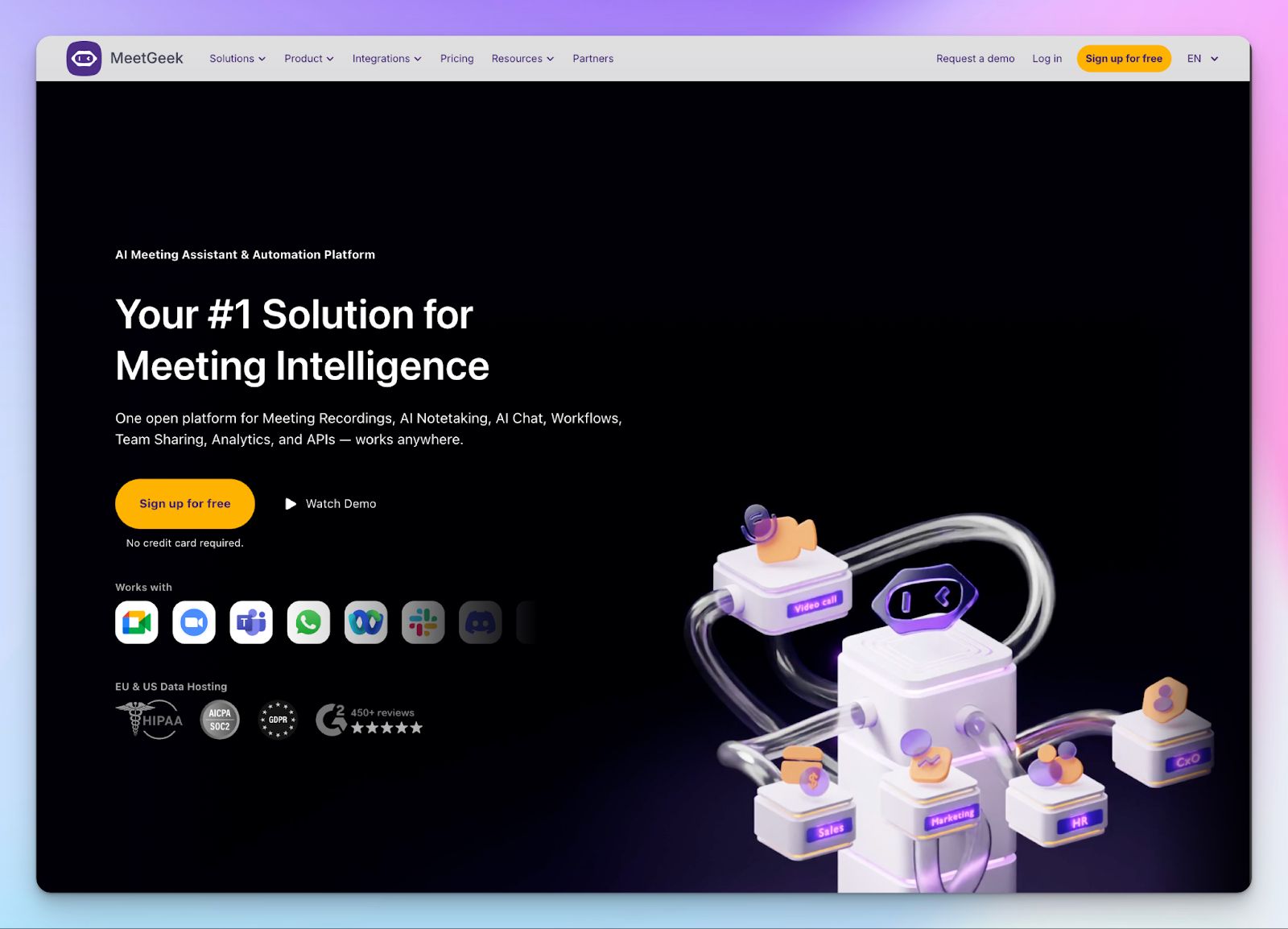 MeetGeek, an alternative to Notta for AI meeting notes