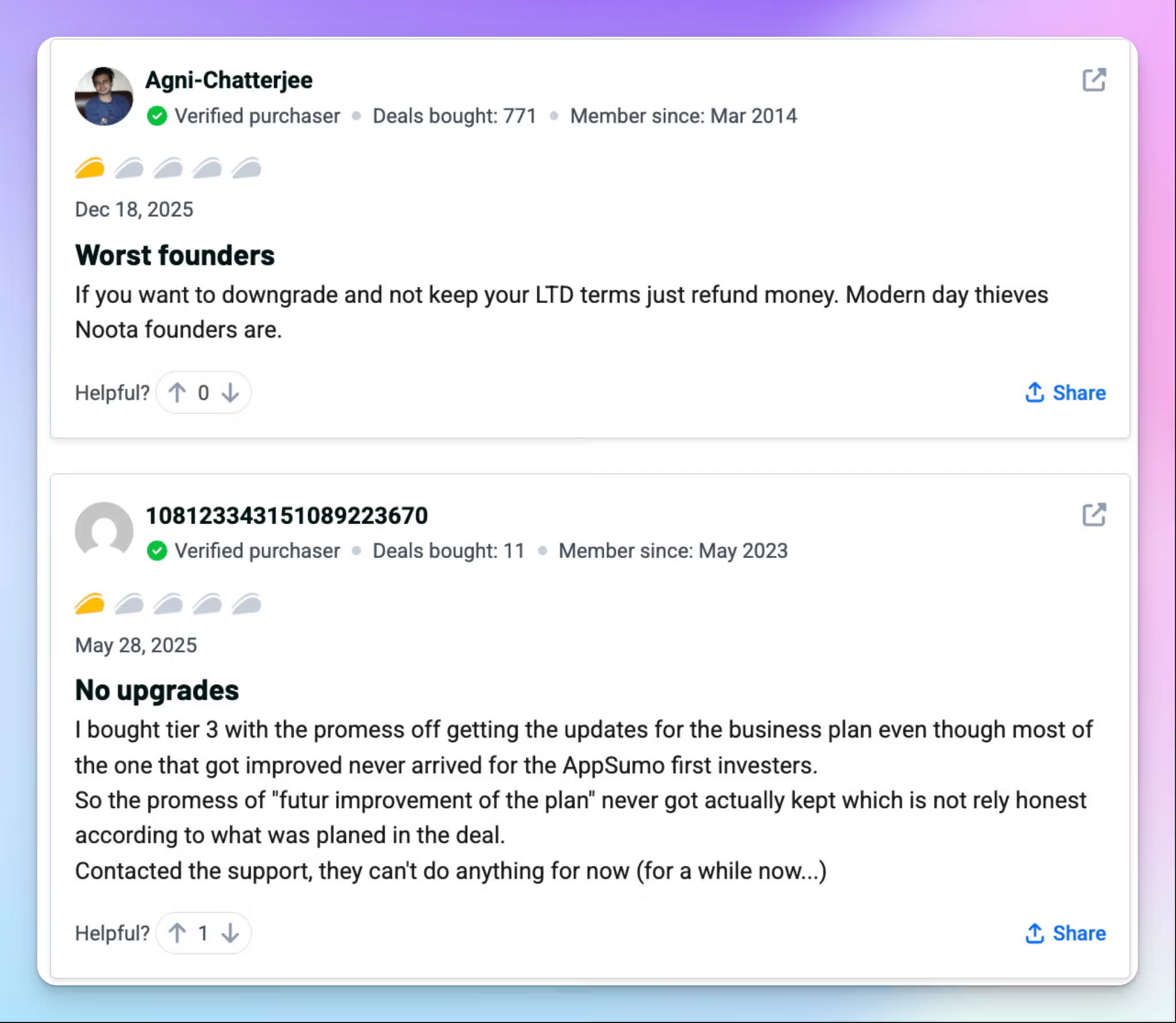 El soporte al cliente de Noota no resulta útil