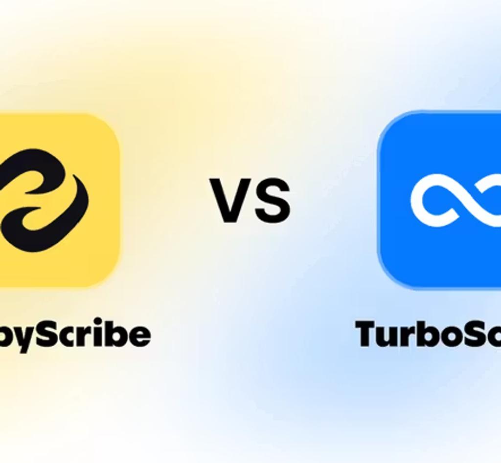 turboscribe vs happyscribe logos