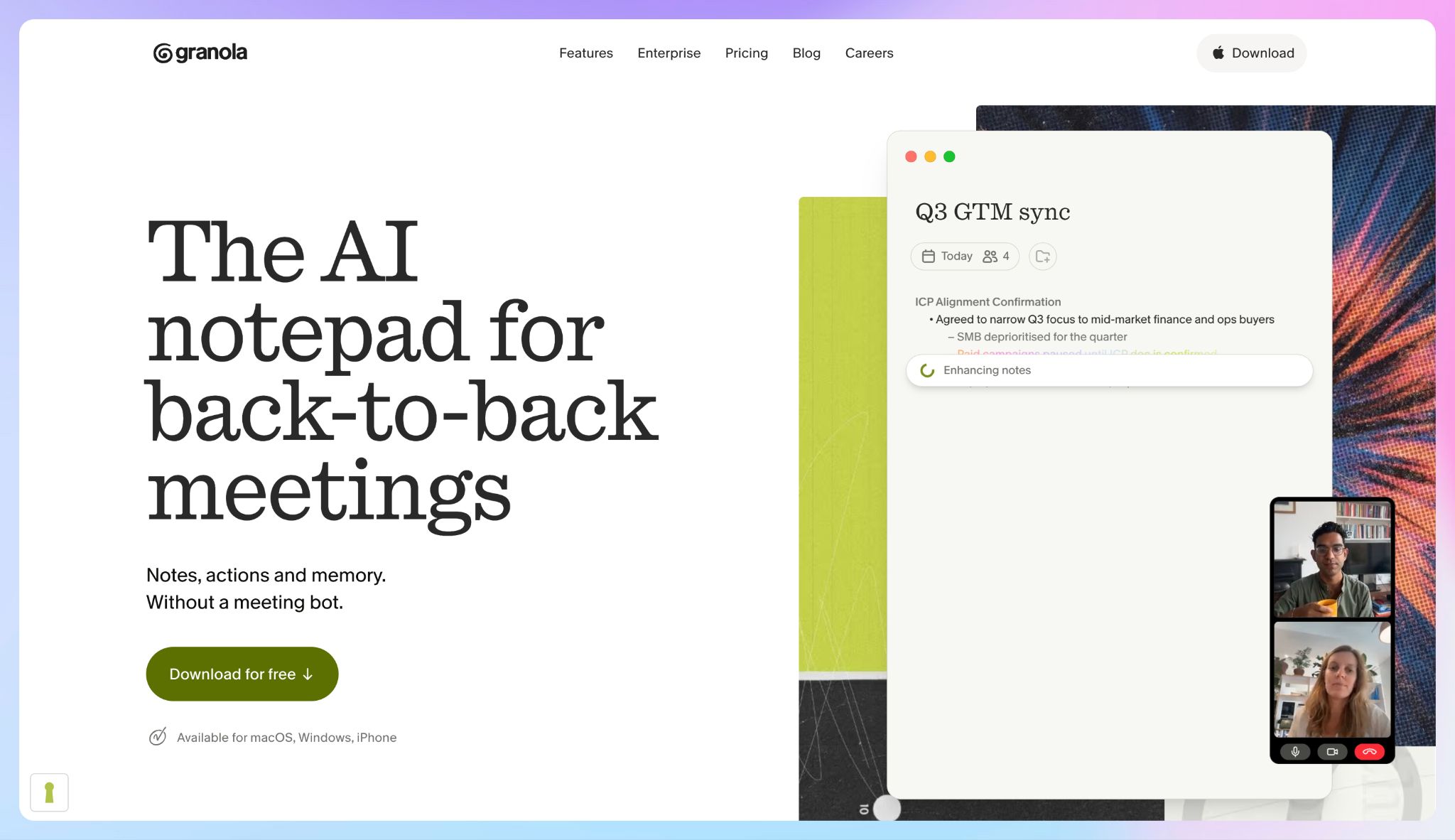 Granola - AI meeting note taker for interviews