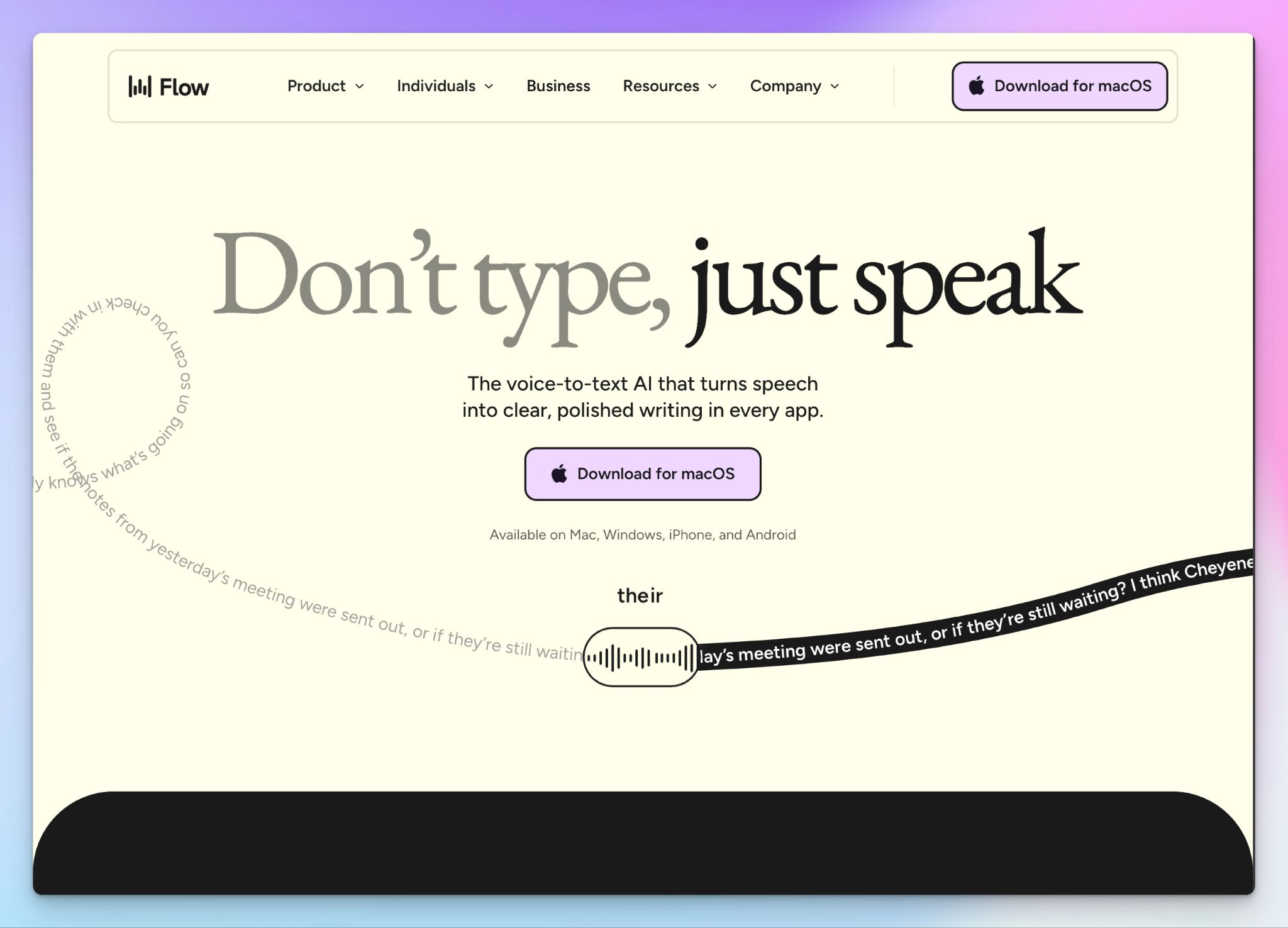 Wispr Flow is a speech to text software